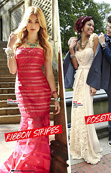 La Femme Style 19728 (left) in Seventeen Magazine Prom 2014 Edition-Page 80