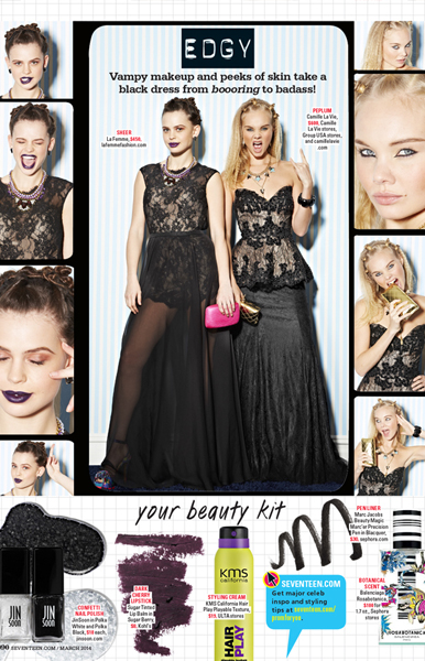 La Femme Style 19895 (left) in Seventeen Magazine March 2014 Edition