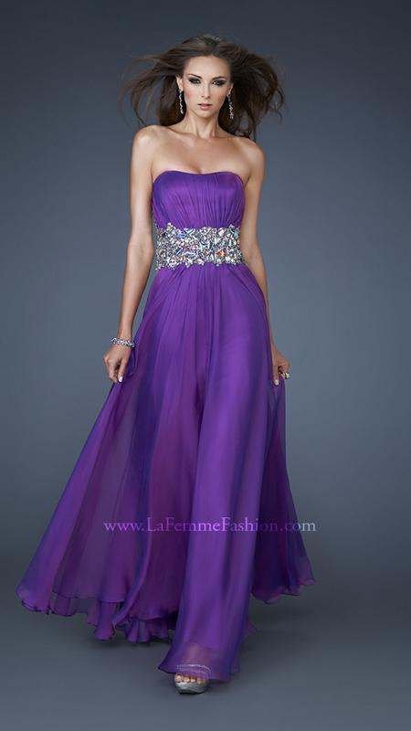 macy's purple formal dress