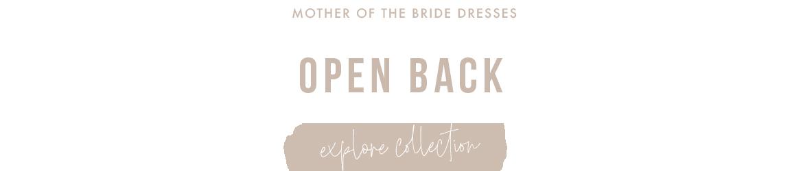 Picture of: Open Back Mother of the Bride Dresses