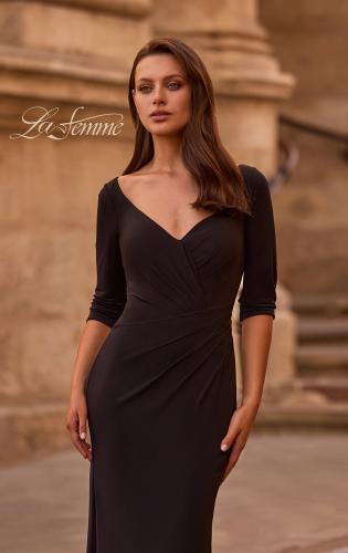 Picture of: 3/4 Sleeve Long Jersey Dress with Sweetheart Neckline, Style: 26955, Detail Picture 1
