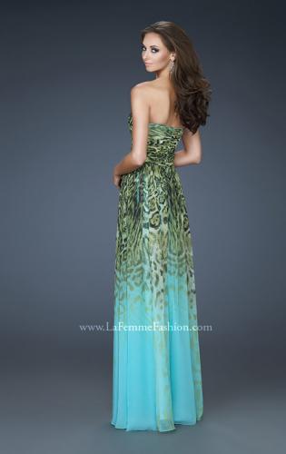 Picture of: Animal Print Ombre Dress with Sweetheart Neckline in Print, Style: 18293, Back Picture