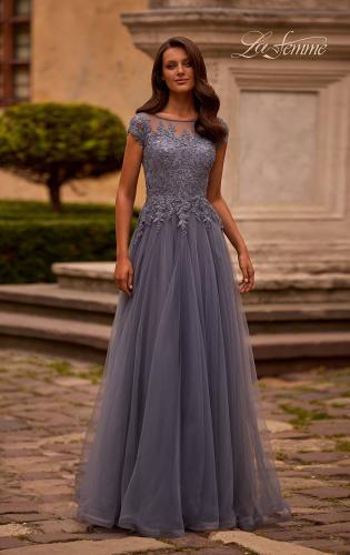 Picture of: Long Tulle Gown with Lace Bodice and Pockets, Style: 26893, Main Picture