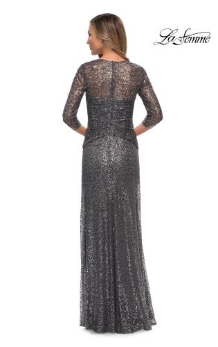 Picture of: Sequin Evening Gown with Knot Detail on Front, Style: 27930, Detail Picture 4