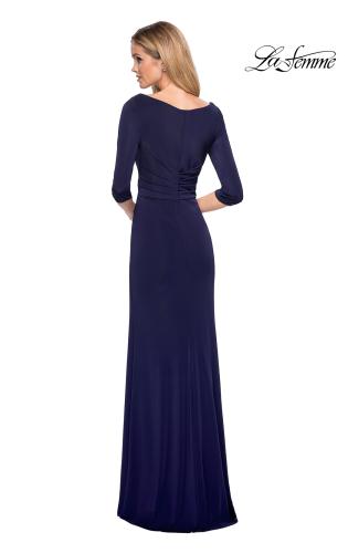 Picture of: 3/4 Sleeve Long Jersey Dress with Sweetheart Neckline, Style: 26955, Detail Picture 6