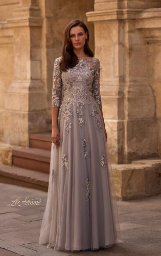 Picture of: A Line Tulle and Lace Gown with Boat Neckline, Style: 29825, Main Picture