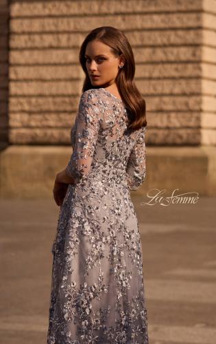 Picture of: Lace Gown with Full Skirt and Sheer Lace Sleeves, Style: 29903, Detail Picture 3