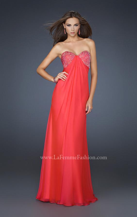Picture of: Sweetheart Neckline Prom Dress with Beaded Detail in Red, Style: 17114, Detail Picture 2
