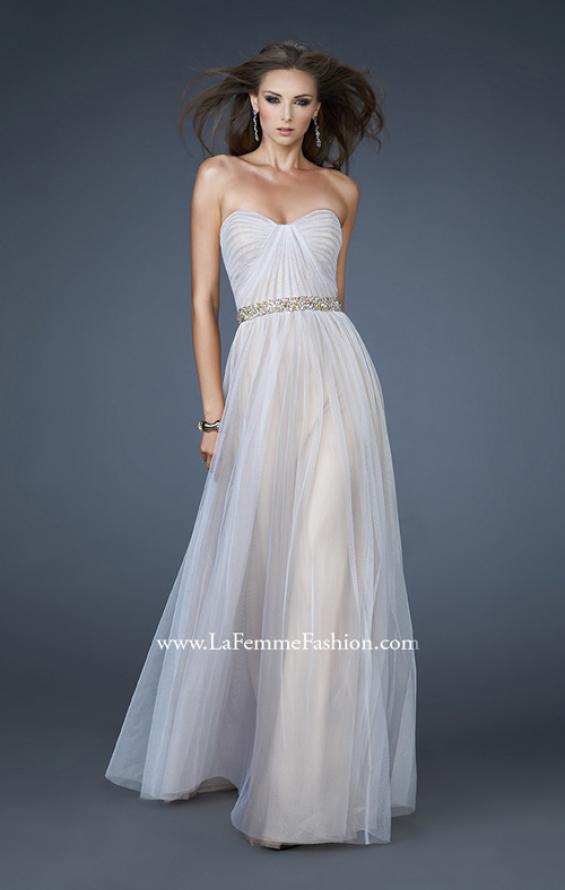 Picture of: Sweetheart Neckline Prom Dress with Beaded Belt in Nude, Style: 17150, Main Picture