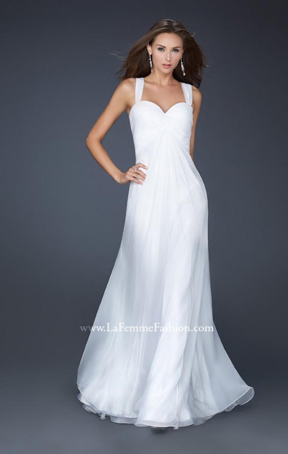 Picture of: Sweetheart Neckline Prom Dress with Twisted Back in White, Style: 17521, Back Picture