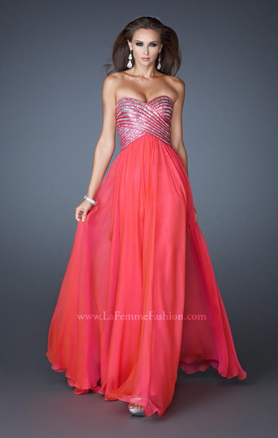 Picture of: Embellished Long Prom Dress with Sequined Bodice in Pink, Style: 18342, Detail Picture 2