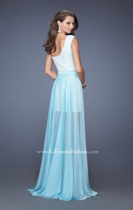 Picture of: One Shoulder Prom Dress with Detachable Skirt in Blue, Style: 19700, Back Picture
