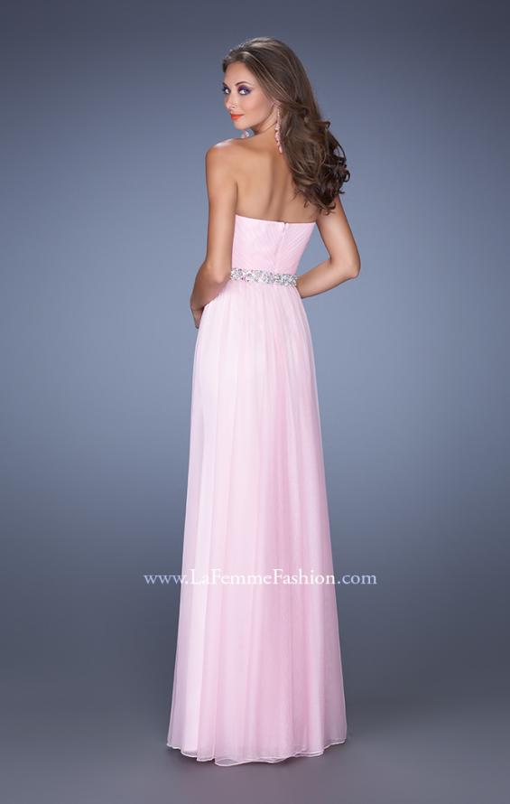 Picture of: Long Strapless Prom Dress with Sweetheart Bodice in Pink, Style: 19796, Back Picture