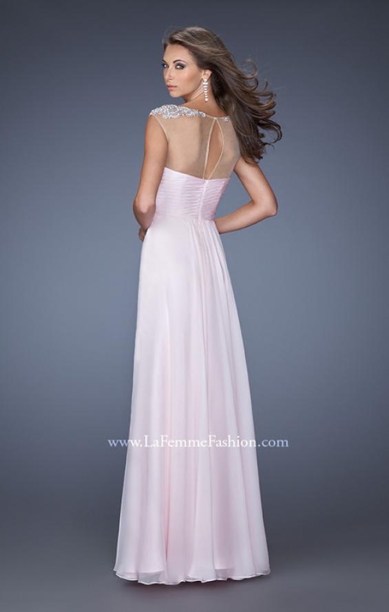 Picture of: Sweetheart Gown with Empire waist and Pearl Detailing in Pink, Style: 19977, Back Picture