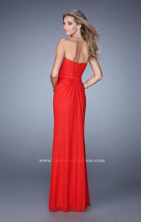 Picture of: Gathered Bodice Prom Dress with Sweetheart Neckline in Red, Style: 21343, Back Picture
