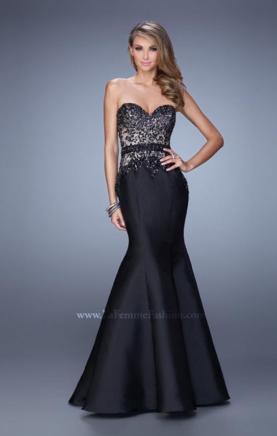 Picture of: Mermaid Prom Dress with Sequins and Belt in Black, Style: 21410, Main Picture