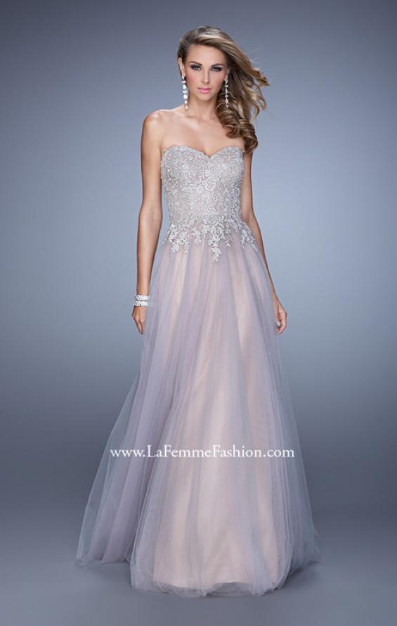 Picture of: Tulle Dress with Embroidered Bodice and Pockets in Pink, Style: 21431, Main Picture