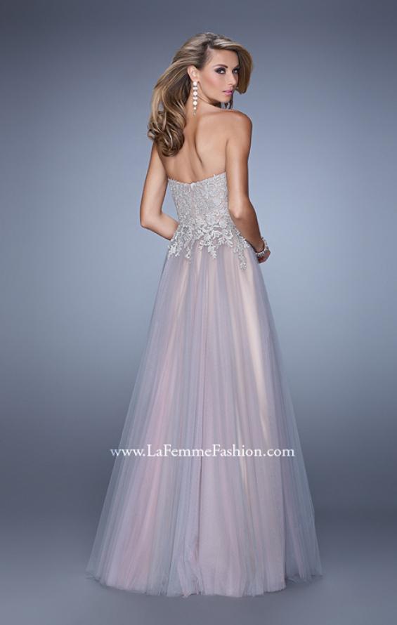 Picture of: Tulle Dress with Embroidered Bodice and Pockets in Pink, Style: 21431, Back Picture