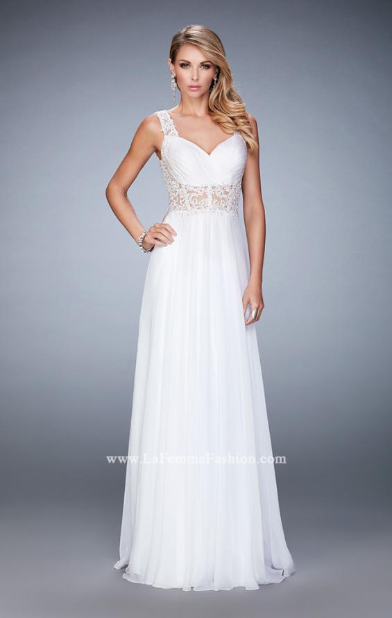 Picture of: Graceful Prom Dress with Pleated Sweetheart Neckline in White, Style: 21550, Main Picture