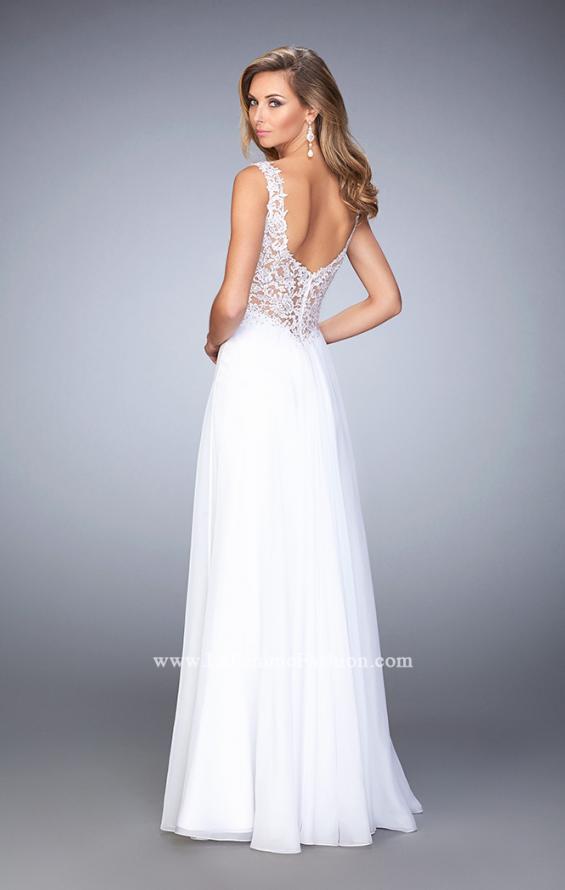 Picture of: Graceful Prom Dress with Pleated Sweetheart Neckline in White, Style: 21550, Back Picture