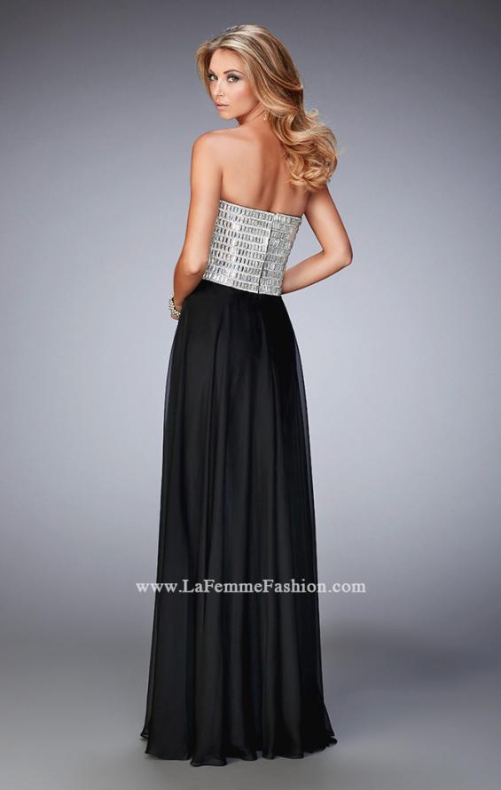 Picture of: Sweetheart Neckline Prom Dress with Sparkling Gems in Black, Style: 22137, Back Picture