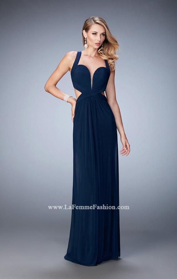Picture of: Sexy Prom Dress with Cut Outs and Open Back in Blue, Style: 22224, Detail Picture 1