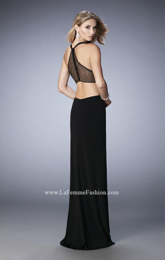 Picture of: Elegant Prom Dress with Sheer Back and Rhinestones in Black, Style: 22288, Detail Picture 2