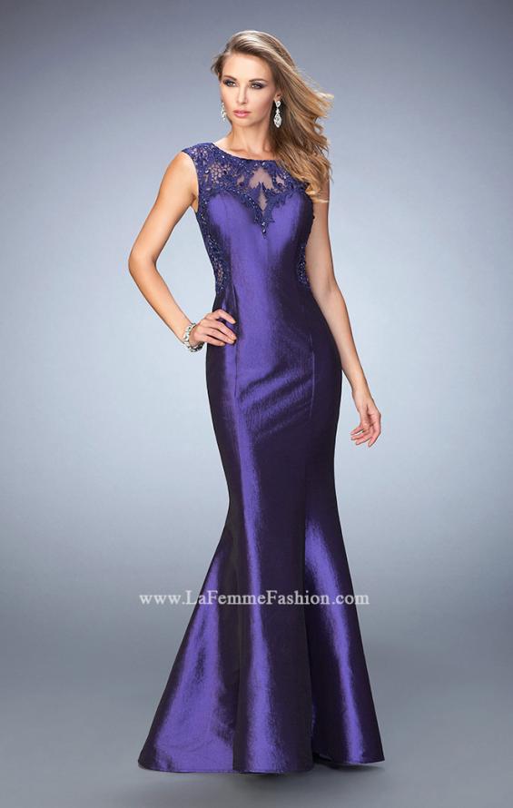 Picture of: Mermaid Prom Gown with Crystals and Beads in Purple, Style: 22723, Main Picture