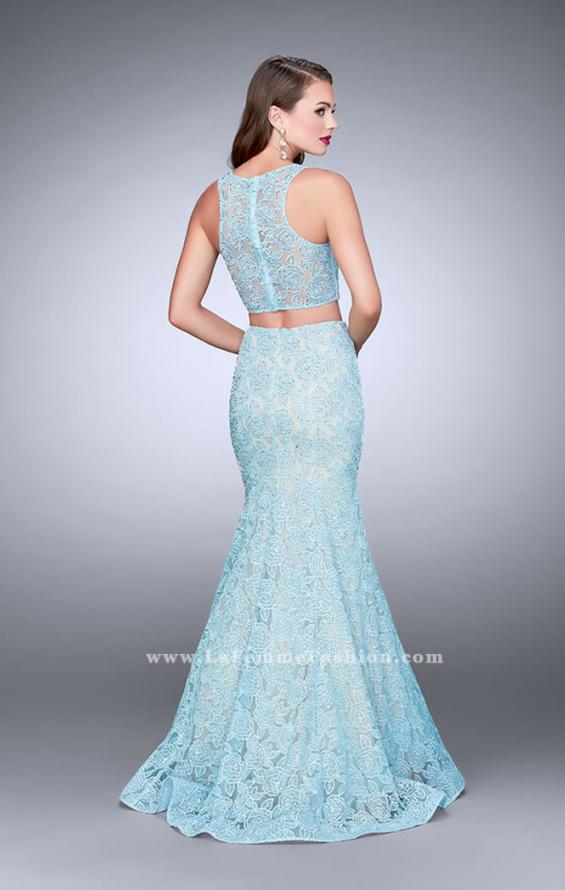 Picture of: Two Piece Lace Prom Dress with Mermaid Skirt in Blue, Style: 24269, Back Picture