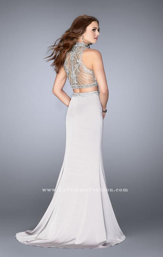 Picture of: High Neck Two piece Prom Dress with Detailed Beading, Style: 24495, Back Picture