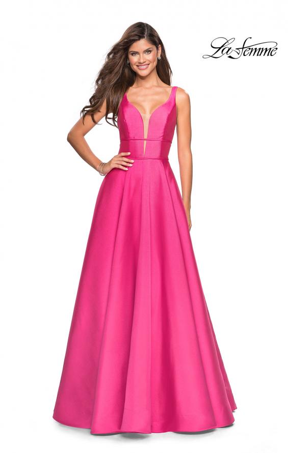 Picture of: A Line Sweetheart Prom Dress with Pockets in Bright Pink, Style: 26768, Detail Picture 2