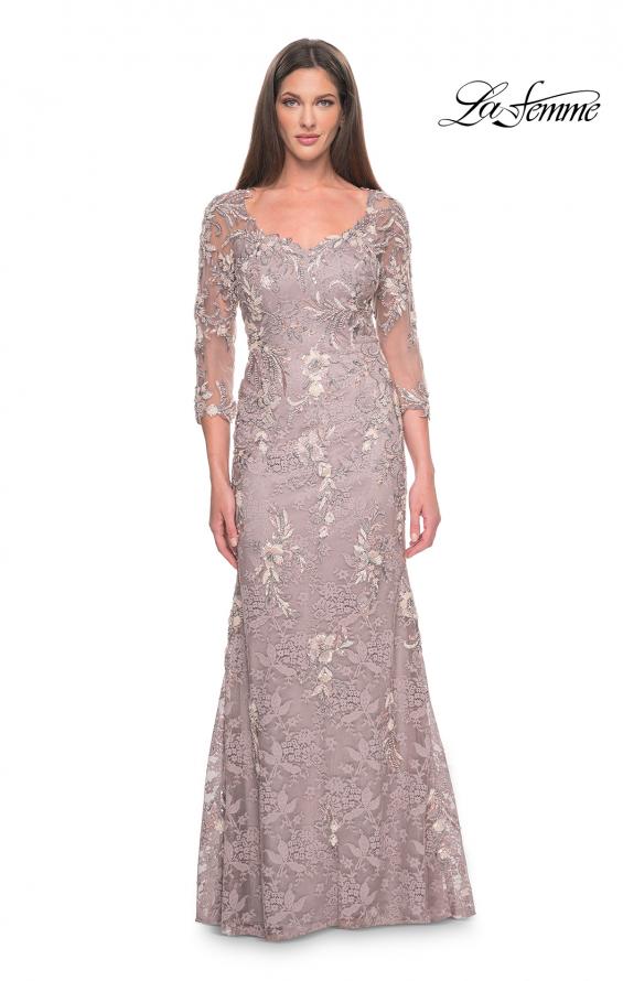 Picture of: Stunning Beaded Lace Mother of the Bride Gown in Dusty Mauve, Style: 31796, Main Picture