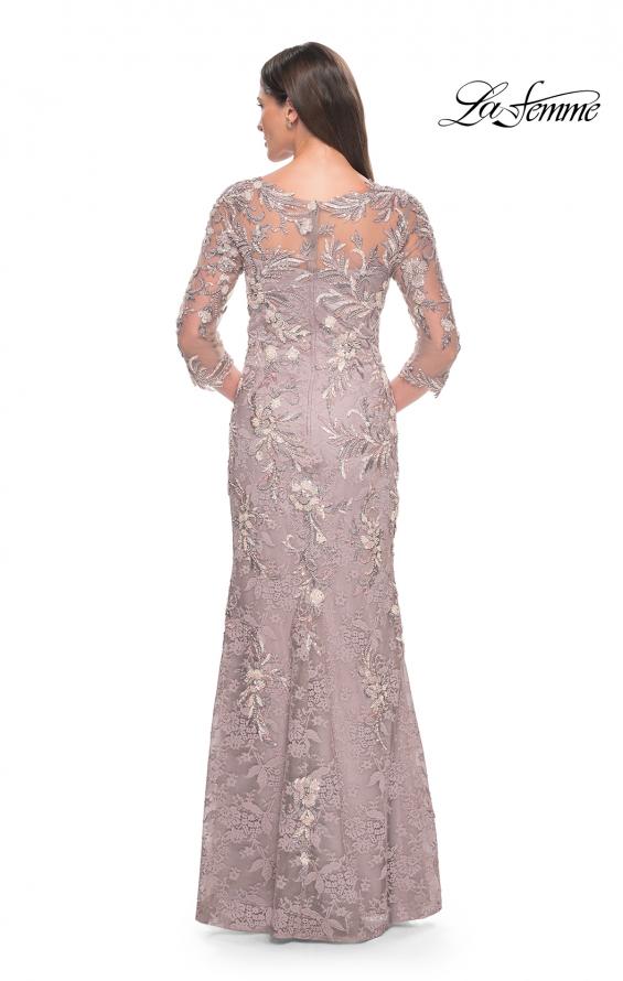 Picture of: Stunning Beaded Lace Mother of the Bride Gown in Dusty Mauve, Style: 31796, Back Picture