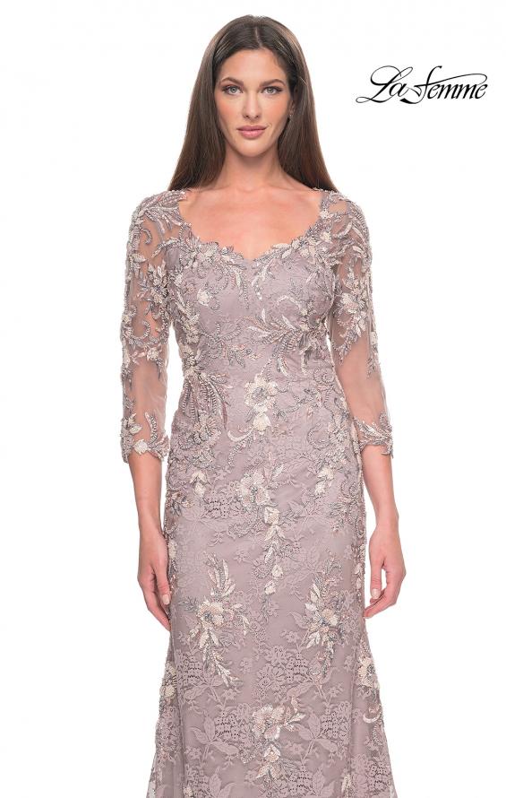 Picture of: Stunning Beaded Lace Mother of the Bride Gown in Dusty Mauve, Style: 31796, Detail Picture 1