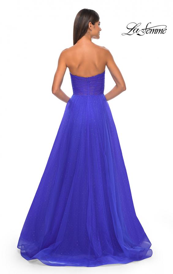 Picture of: Sweetheart Tulle and Rhinestone Prom Dress with Illusion Detail in Electric Blue, Style: 31997, Detail Picture 9