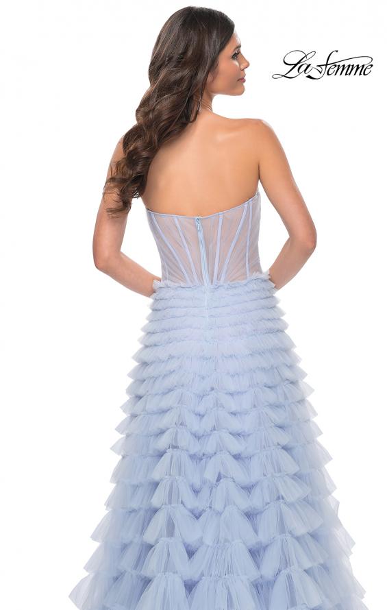 Picture of: A-Line Ruffle Tulle Prom Dress with Sweetheart Top in Purple, Style: 32447, Detail Picture 4