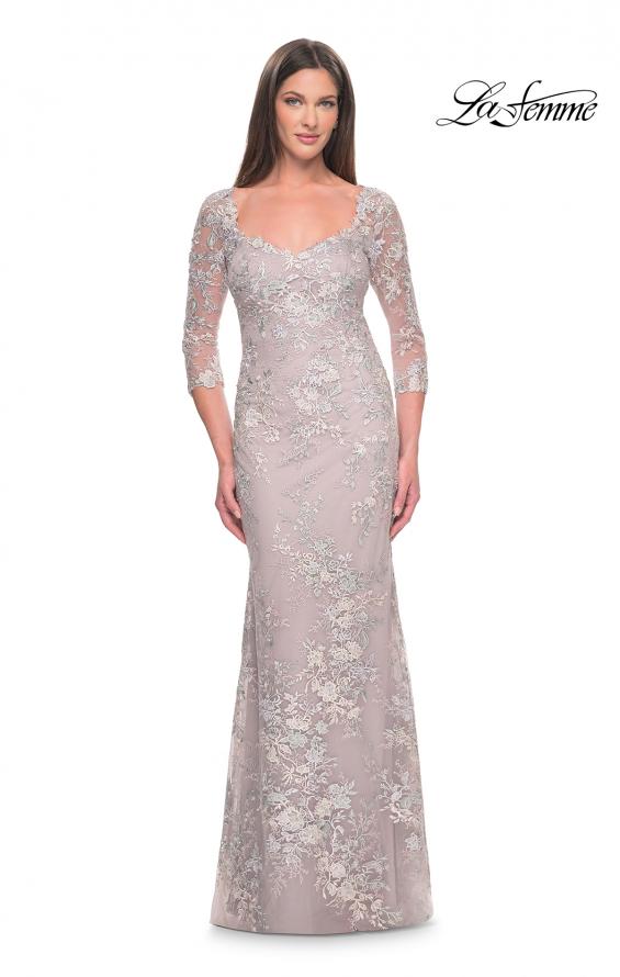 Picture of: Embroidered Lace Fitted Gown for Mother of the Bride in Mauve, Style: 31804, Main Picture