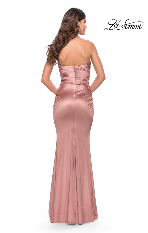 Picture of: Chic Strapless Liquid Jersey Gown with Ruching in Mauve, Style: 31189, Detail Picture 18