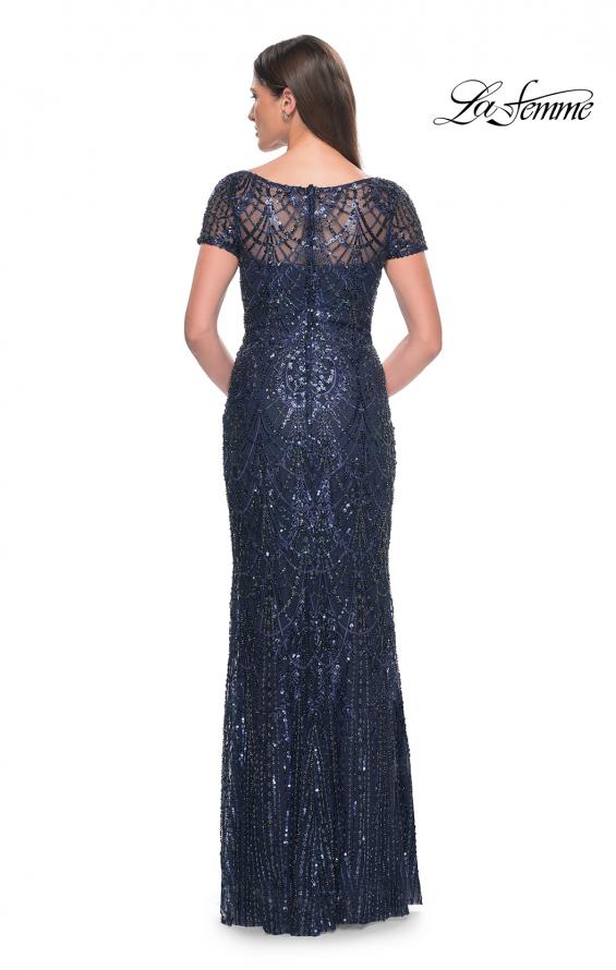 Picture of: Gorgeous Vintage Beaded Mother of the Bride Dress in Navy, Style: 31709, Back Picture