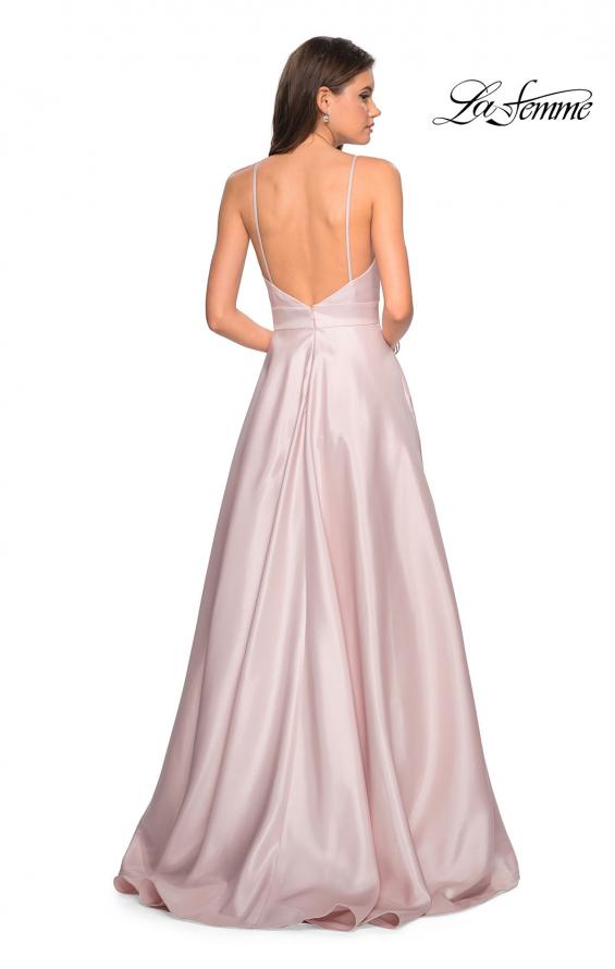 Picture of: Simple A-Line Long Prom Dress with Pockets in Pale Pink, Style: 27823, Back Picture