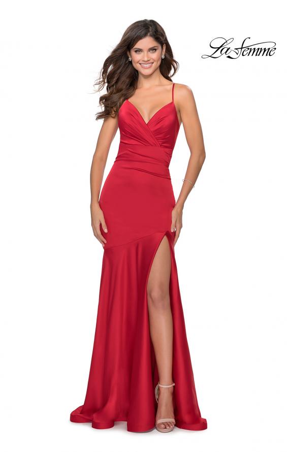 Picture of: Prom Dress with Ruching and Sweetheart Neckline in Red, Style: 28720, Detail Picture 1
