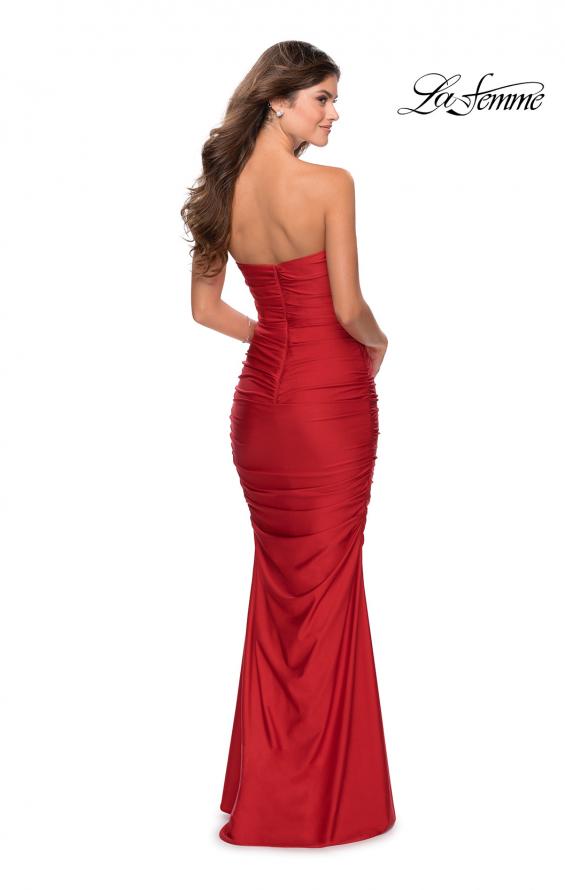 Picture of: Long Strapless Sweetheart Neckline Prom Dress in Red, Style: 28324, Detail Picture 5