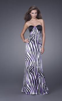 Picture of: Strapless Prom Gown with Two Strap Back in Purple, Style: 15059, Main Picture