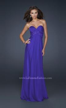 Picture of: Lightly Beaded Sweetheart Top Prom Dress with Full Skirt in Purple, Style: 17581, Main Picture