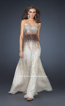 Picture of: Sequined Sweetheart Neckline Gown with Beading in Brown, Style: 17765, Main Picture