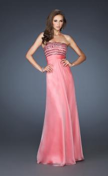 Picture of: A-line Beaded One Shoulder Prom Dress with Ruching in Pink, Style: 18379, Main Picture
