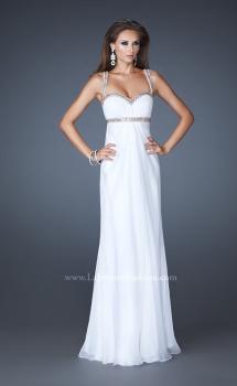 Picture of: Sweetheart Neckline Chiffon Prom Dress with Beaded Straps in White, Style: 18519, Main Picture