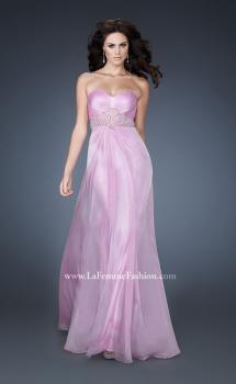 Picture of: Strapless Chiffon Long Gown with Beaded Waistline in Purple, Style: 18544, Main Picture
