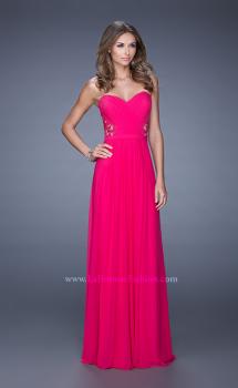 Picture of: Strapless Jersey Prom Dress with Criss Cross Gathers in Pink, Style: 20718, Main Picture
