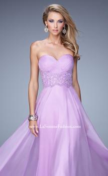 Picture of: Strapless Chiffon Dress with Sweetheart Neck and Ruching in Wisteria, Style: 20815, Main Picture